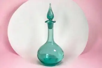 Decantor de sticlă Blenko în verde mare de Winslow Anderson