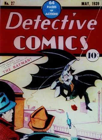 Přední strana obálky Detective Comics, květen 1939