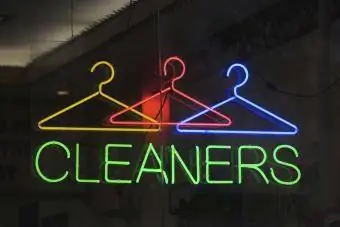 Schild für chemische Reinigung