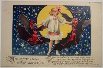 Vintage Halloween postkort