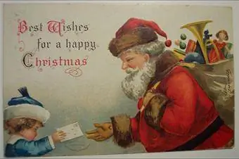 Ellen Clapsaddle kos npe rau Christmas Postcard