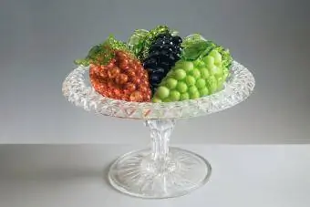 Uvas, fruta de cristal de Murano.