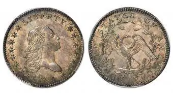 Полдоллара с распущенными волосами 1794 года