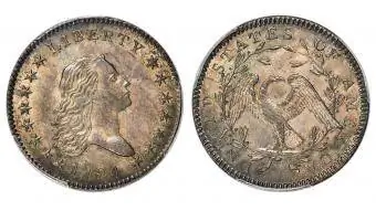 1794 Rambut Setengah Dolar Mengalir