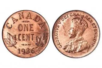 George V Cent 1936 Titik