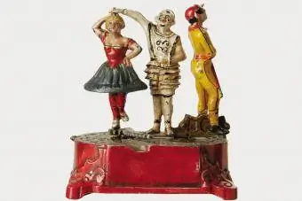 Clown, Harlequin and Columbine Mechanical Bank