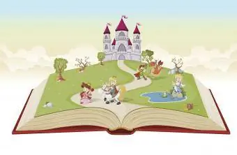 Buka buku dengan karakter dongeng