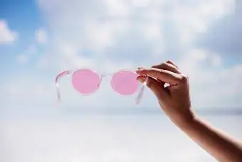 óculos de sol rosa