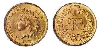 Penny cabeça indiana de 1872