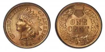 Цент с головой индейца 1899 года - MS68