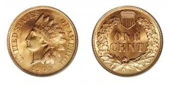 Penny cabeça indiana de 1909-S
