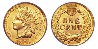 1905 Zlatý indický cent