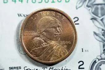 La serie dorata del dollaro Sacagawea del 2000