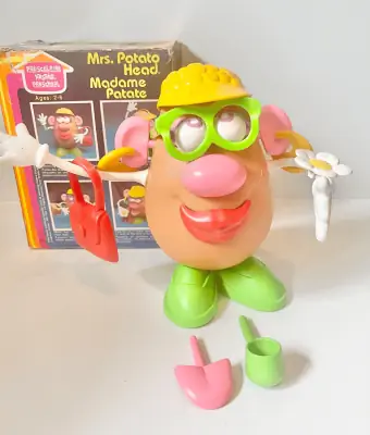 Kepala Mrs Potato Head Vintage Asli Dengan Kotak Tahun 1980an