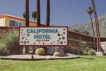California desert hotel