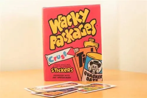 7 Vintage Wacky Pack Stickers & Kung Ano ang Halaga Nila