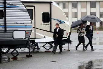 FEMA-trailers in Oakland, Californië