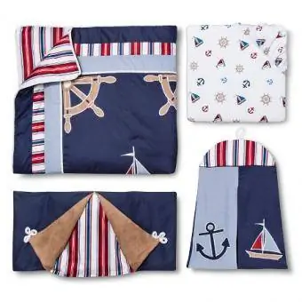 Sweet Jojo Designs 11vnt Nautical Nights lovelės rinkinys