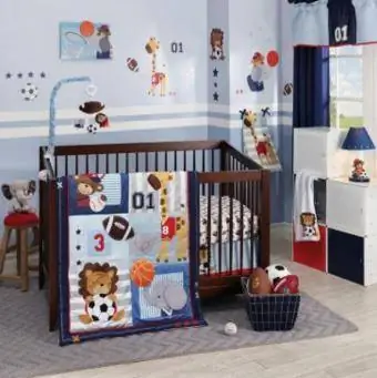 Conjunto de cama Lambs and Ivy Future All-Star de 4 peças