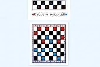 Екранна снимка на онлайн играта шашки Braingle