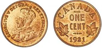 George V. minta Cent 1921