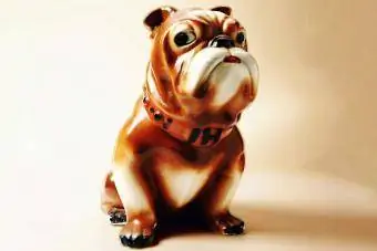 statuetta di bulldog vintage