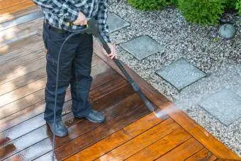 cubierta de madera de lavado a presión