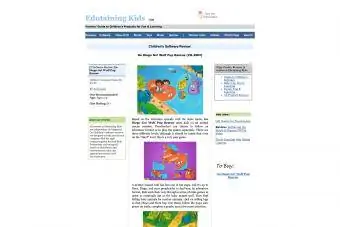 Screenshot ng website ng edutainingkids