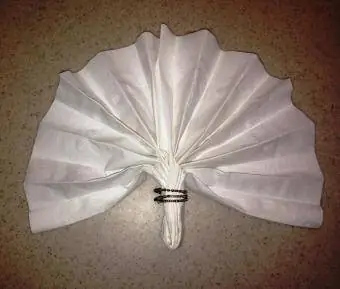 Fan napkin ring fold