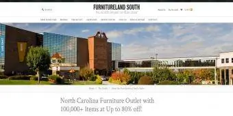 Posnetek zaslona spletnega mesta Furnitureland South
