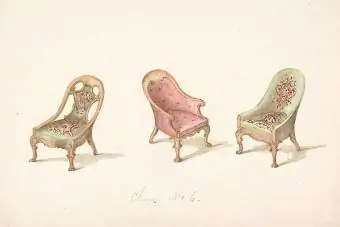 Projekt trzech krzeseł z wanną