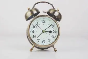 Yuvarlak Vintage Çalar Saat Bronz Çerçeveli