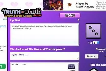 Екранна снимка на tordol.com Truth or Dare Game