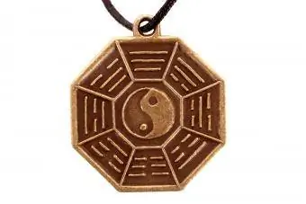 Bagua Yin i Yang Osam simbola Amulet Oktogon