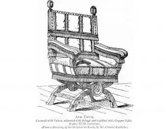 Antikvariāts Īstleikas krēsla zīmējums