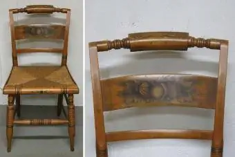 Vintage Hitchcock Chair Rush Seat