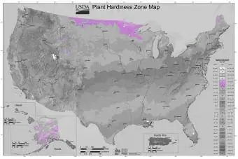 Mapa zóny odolnosti rastlín USDA – zóna 3