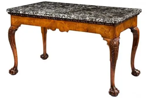 Tables antiques avec plateau en marbre