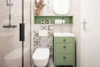 baño verde