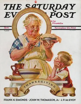 Capa de Ação de Graças do The Saturday Evening Post, de J. C. Leyendecker