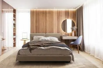 Interno moderno della camera da letto