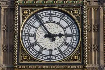 Detalle de la esfera del reloj del Big Ben