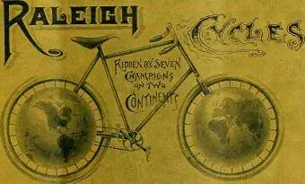 vintage reclame voor Raleigh-fiets