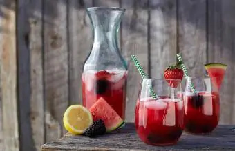 Limonade à la fraise et à la pastèque