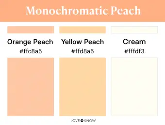 Monochromatic Peach Color Palette