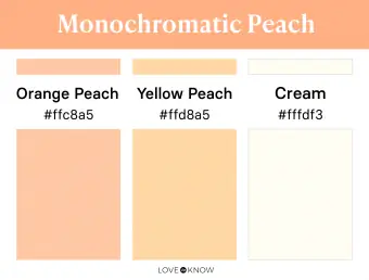 Palette ya Rangi ya Peach ya Monochromatic