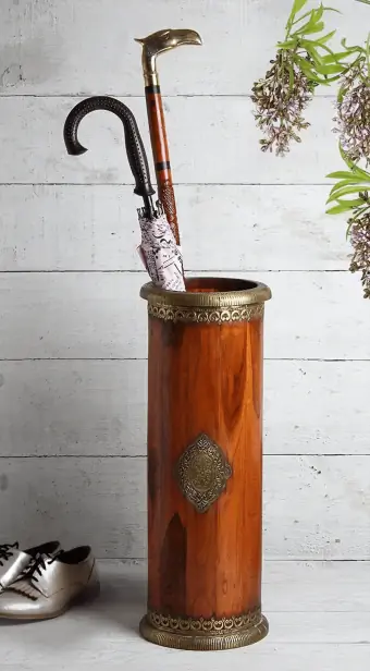 پایه چتر چوبی نقاشی شده با دست گلدمن