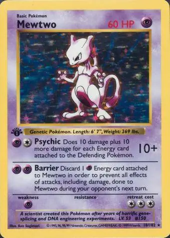 1999 Mewtwo биринчи басылышы