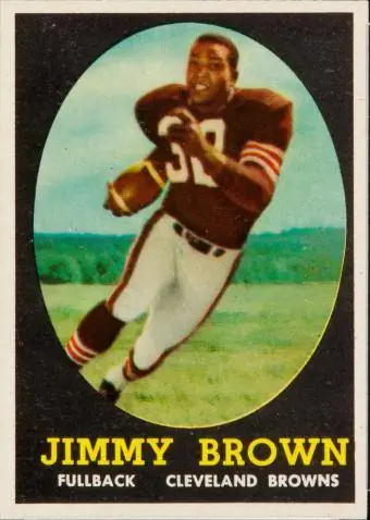 Cartão de novato Jim Brown de 1958