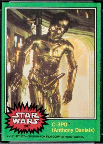 1977 Topps C-3PO klaida